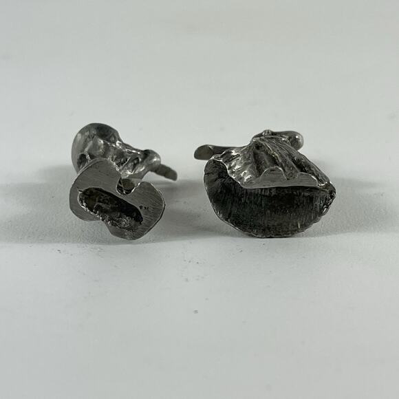 Vintage Pewter Miniature Hawaiian Dancer Hula Girl grass skirt & Boy With Guitar - Picture 5 of 8